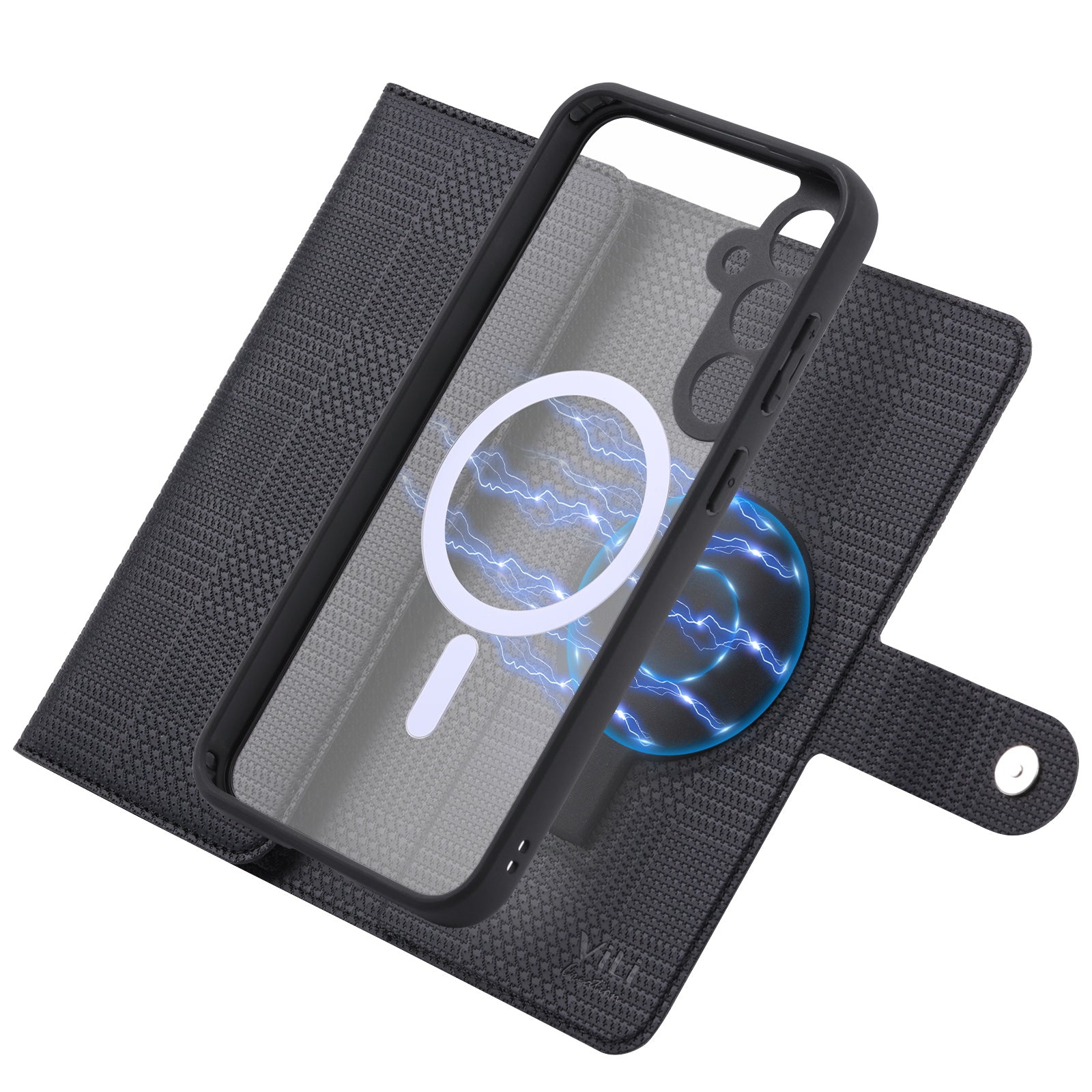 VILI GHB Series for Samsung Galaxy S23 FE Leather Phone Case Compatible with MagSafe RFID Blocking Zipper Pocket Cover VILI GHB Series for Samsung Galaxy S23 FE Leather Phone Case Compatible with MagSafe RFID Blocking Zipper Pocket Cover